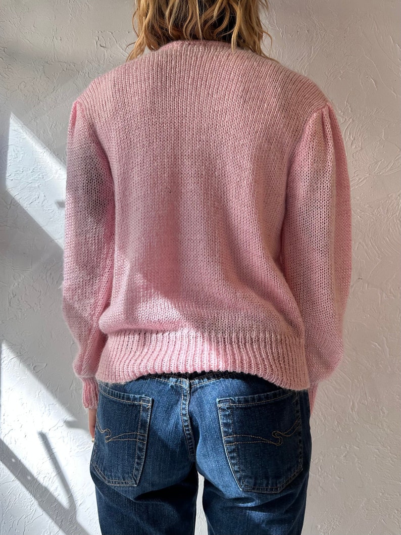 90s 'Charlotte Van Horne' Pink Sweater / Medium