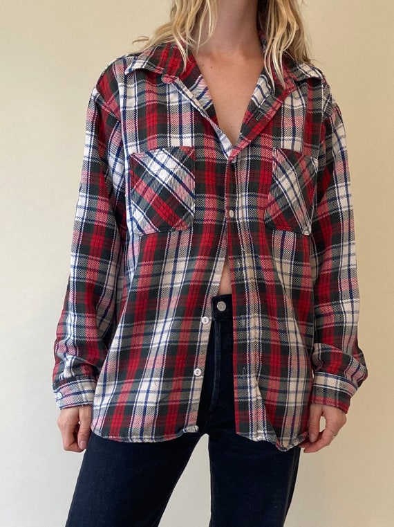 90s Plaid Oversized Oxford // Big Mac Plaid Shirt