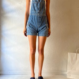 90s ‘Ikeda’ Denim Overall Shorts / Small