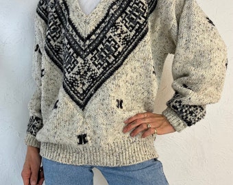 トップス 90s COMMEdesGARCONS WOOL SWEATER KNIT 90s Striped Wool Knit Sweater - Comme Des Garcons