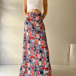 70s Handmade Maxi Skirt / Small