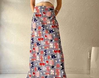 70s Handmade Maxi Skirt / Small