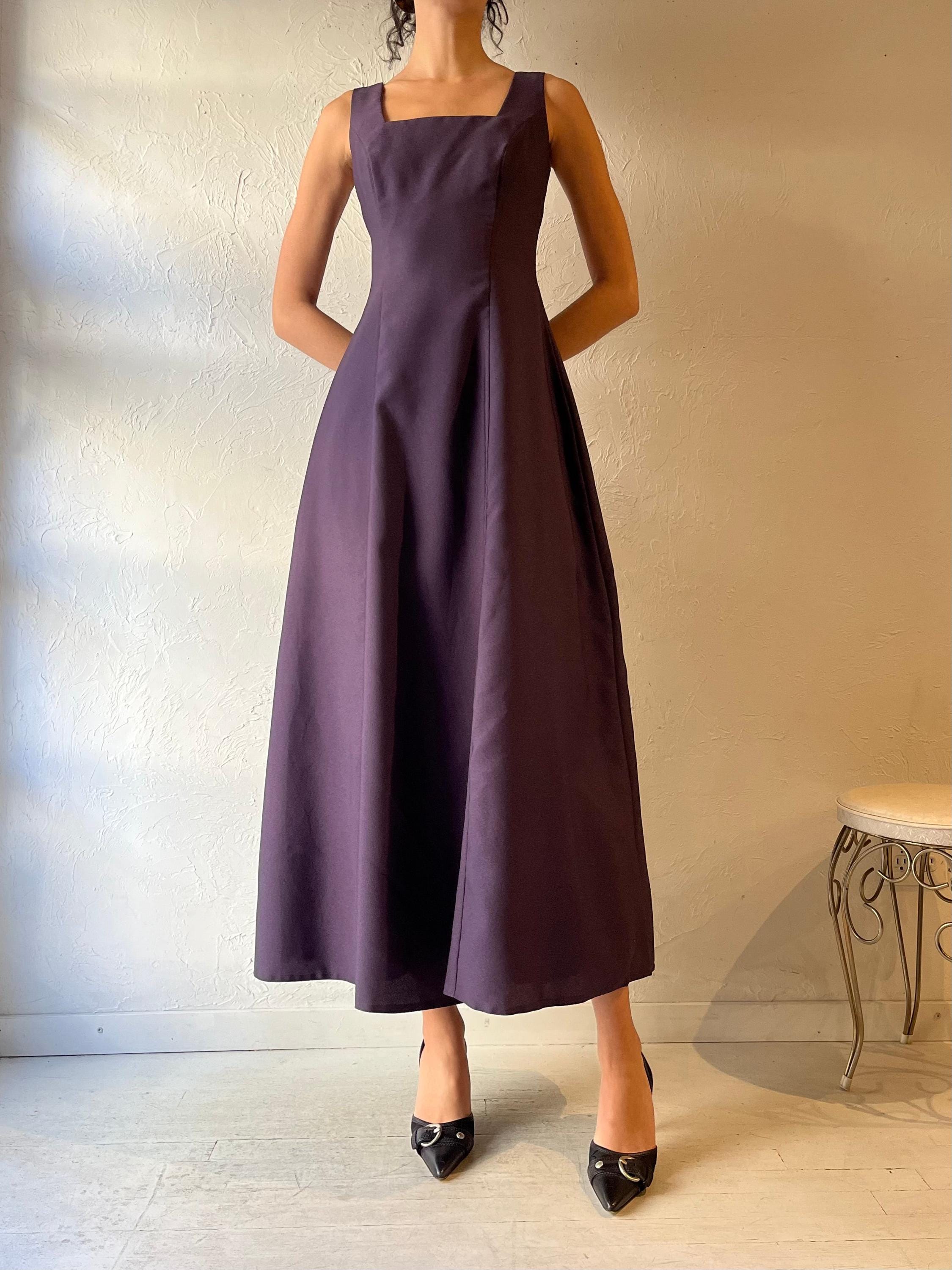 navy blue dress for baby girl Dark Purple Maxi Dress - Backless Maxi Dress - Bridesmaid Dress main image 1