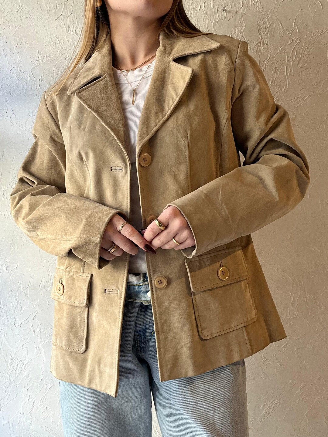 Y2K 'denver Hayes' Suede Leather Jacket / Medium - Etsy Canada