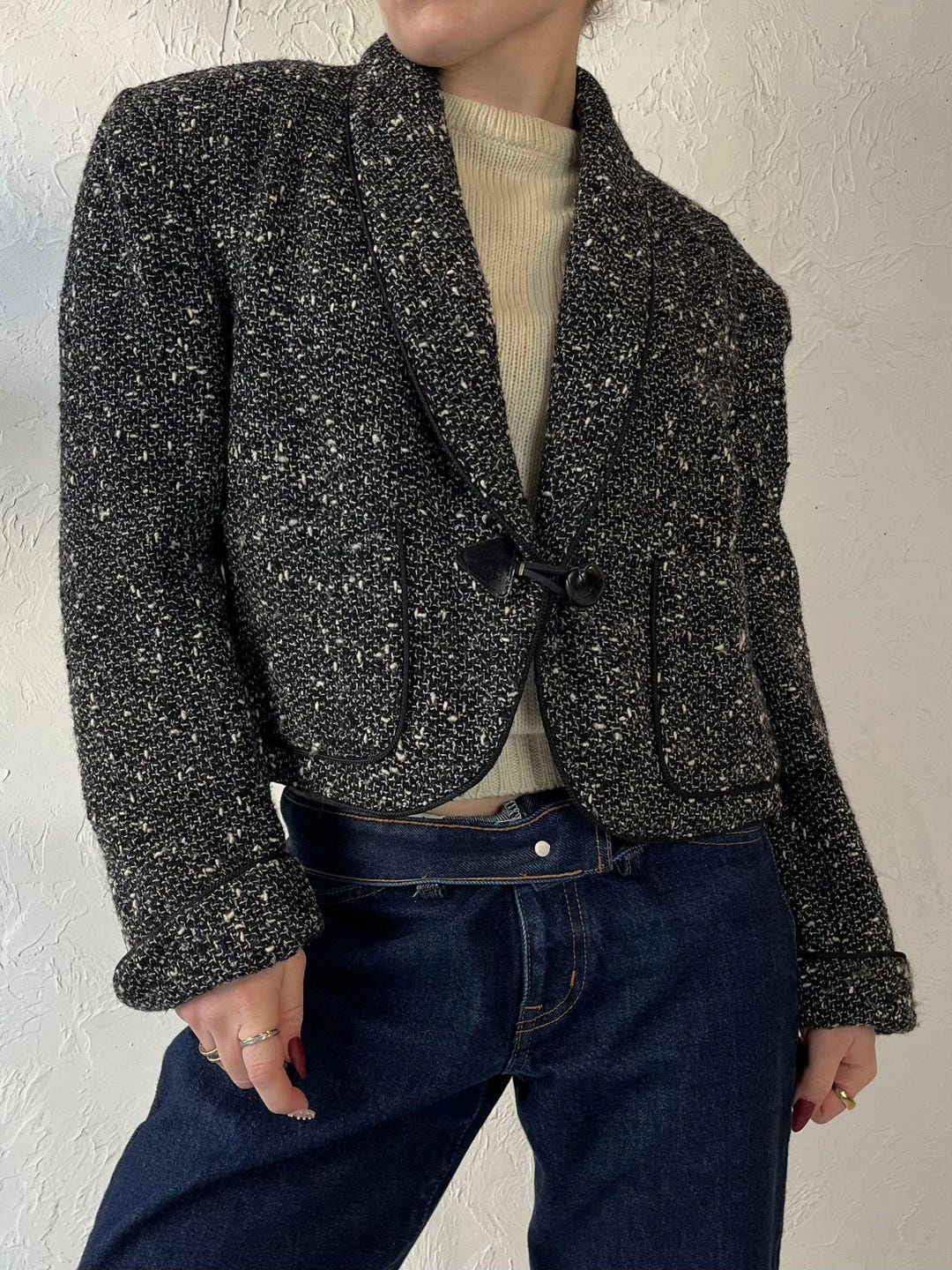 Pull Vintage Armand Ventilo En Coton - Taille XL/42, Couleur Beige, Occasion Très Bon état