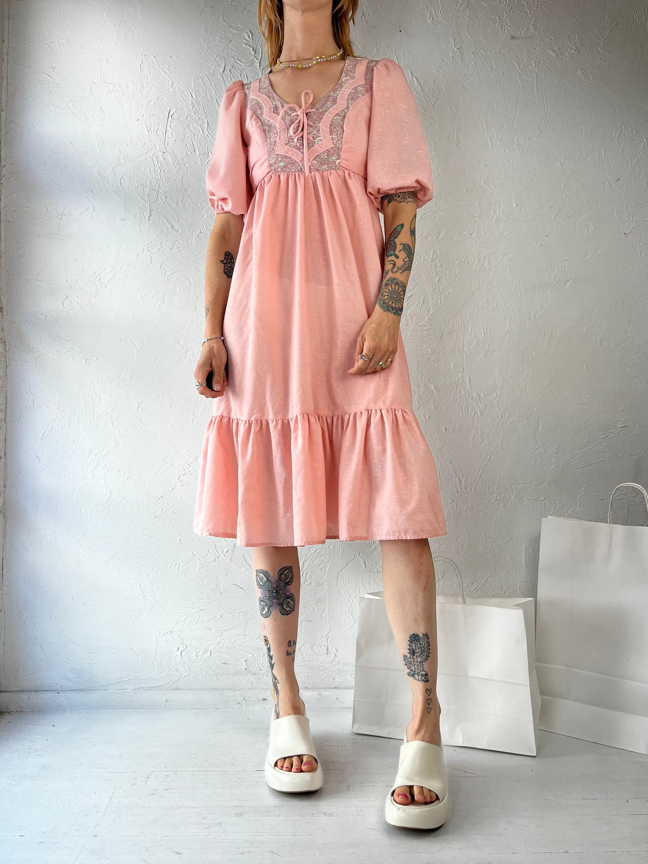 Mini top peasant dress
