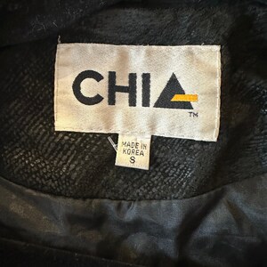 90s 'Chia' Black Leather Jacket / Small