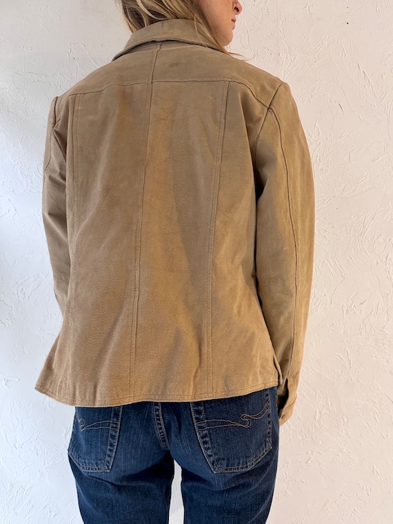 Y2k 'Wilsons' Tan Suede Leather Jacket / Large - image 4