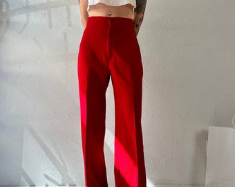 Pantalones de pierna ancha rojos 'Levis' de los años 70 / Pequeño - Mediano