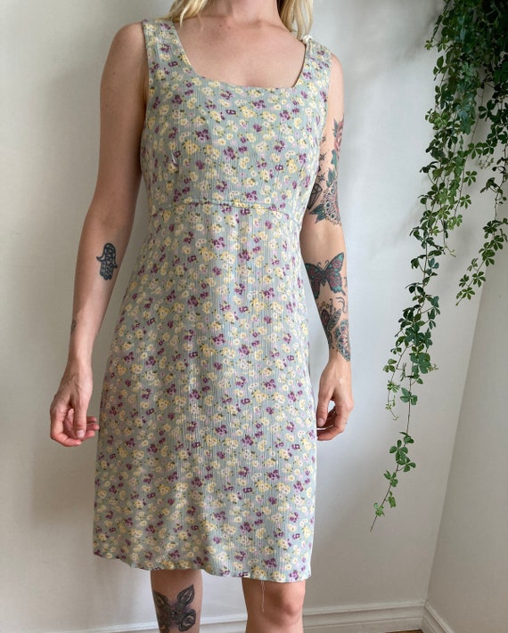 90s Floral Print Dress // Grunge Dress // Medium
