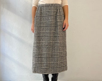 Vintage Tweed Maxi Skirt / Medium