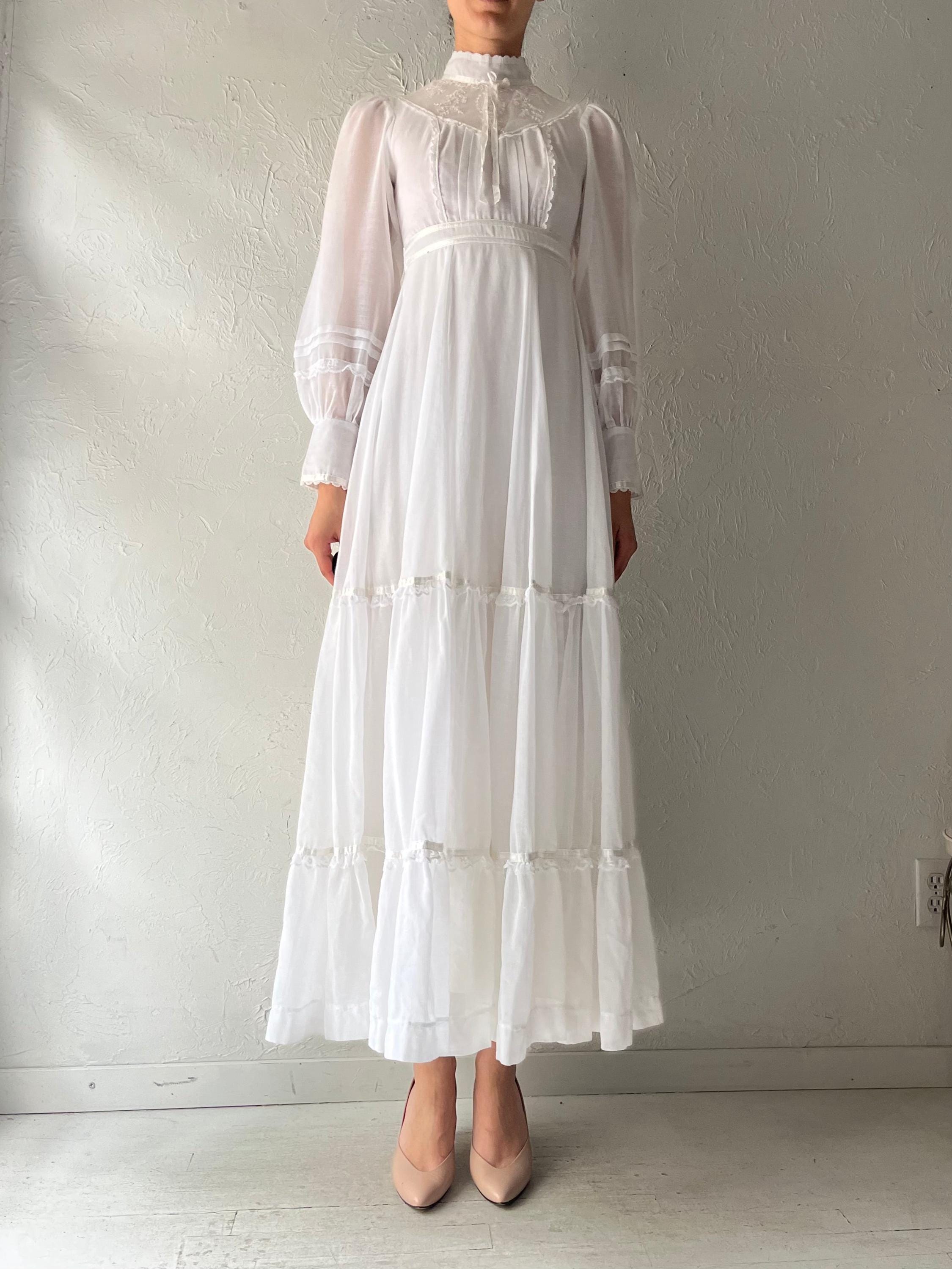 formal peasant dress Unique Vintage Pink Gathered Knit Swing Dress