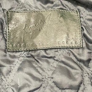 Y2K 'Jaqueline Ferrar' Green Leather Jacket / Small