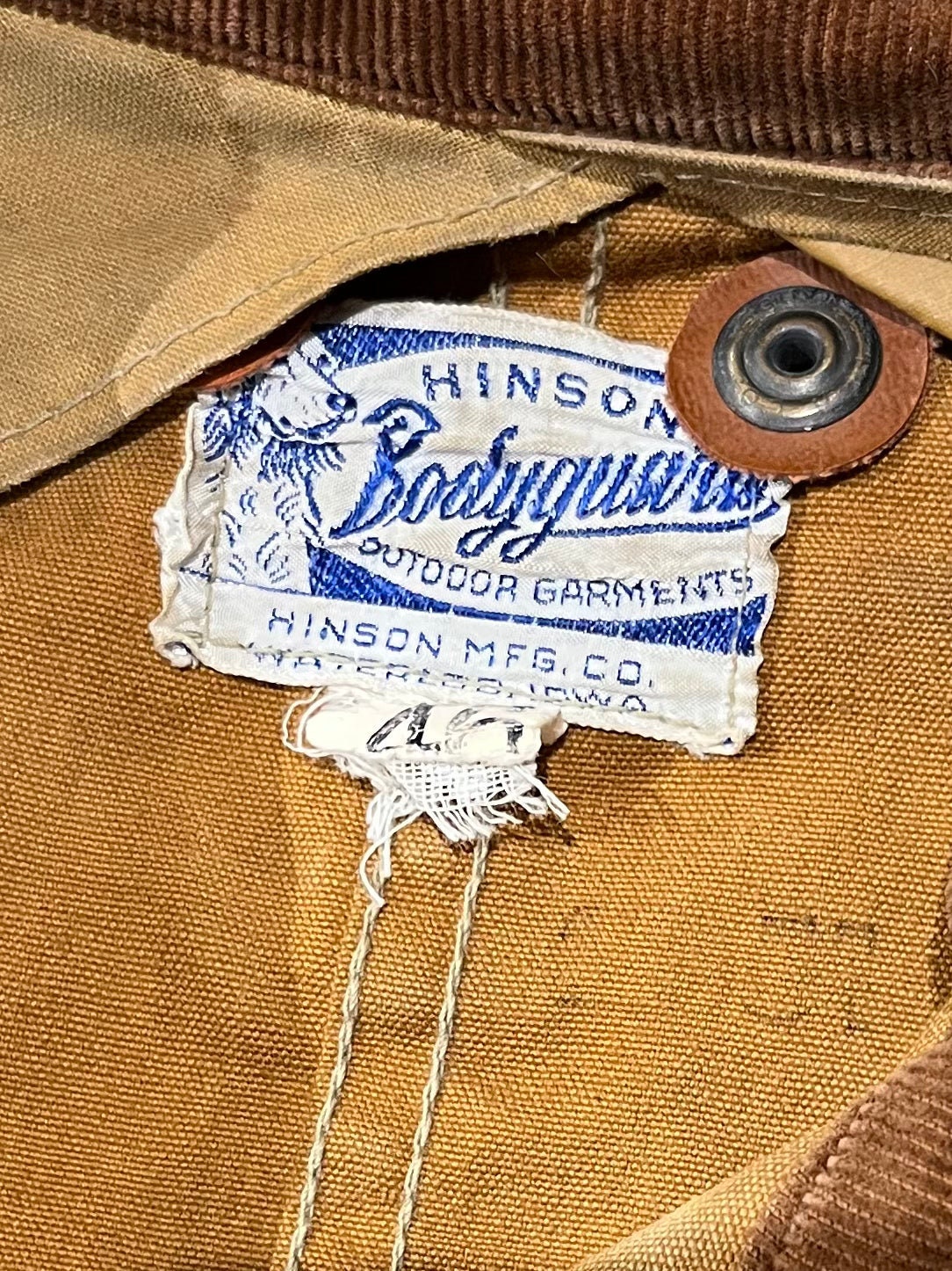 Hinson Bodyguard ハンティングジャケット50's vintage Vintage 50s Hinson Bodyguard Hunting Jacket XL - Etsy
