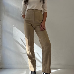 70s &#39;College Town&#39; Tan Trousers / Small