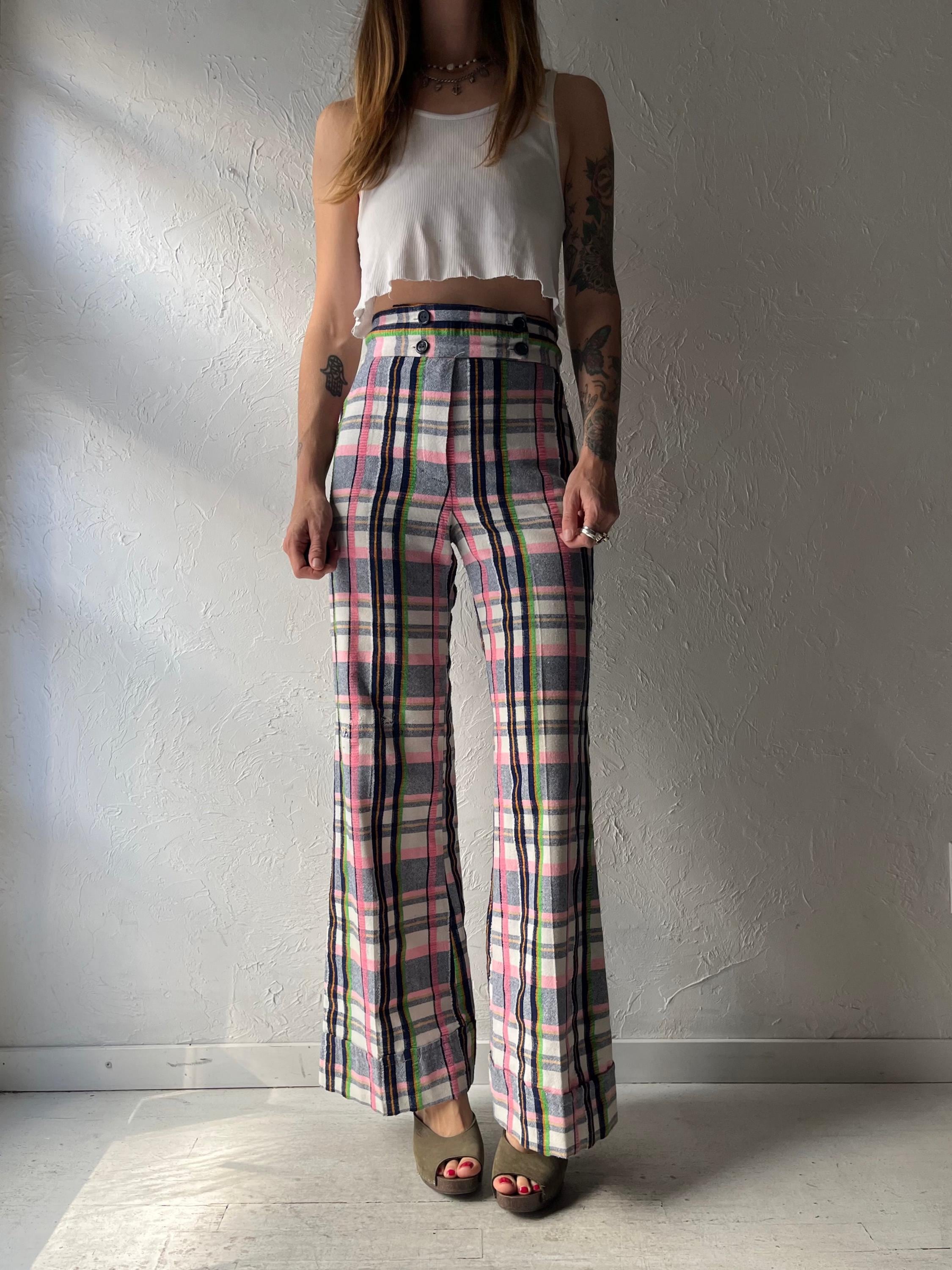 70s Checkered Pants - Etsy