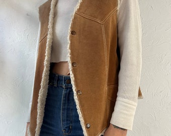 80s 'J & A' Suede Vest / Large