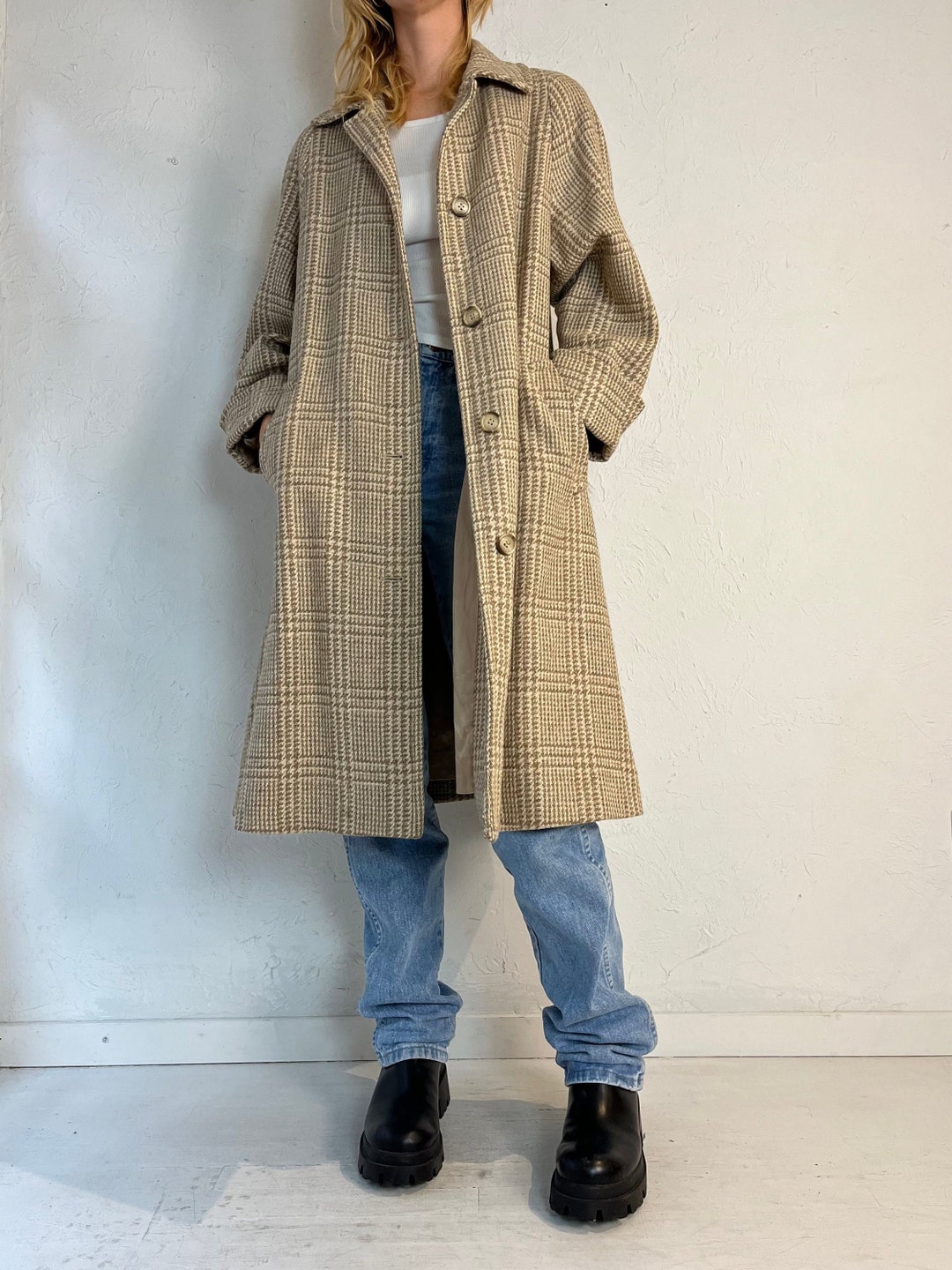 70s 'brooks Brothers' Beige Over Coat / Union Made / Small Medium - Etsy