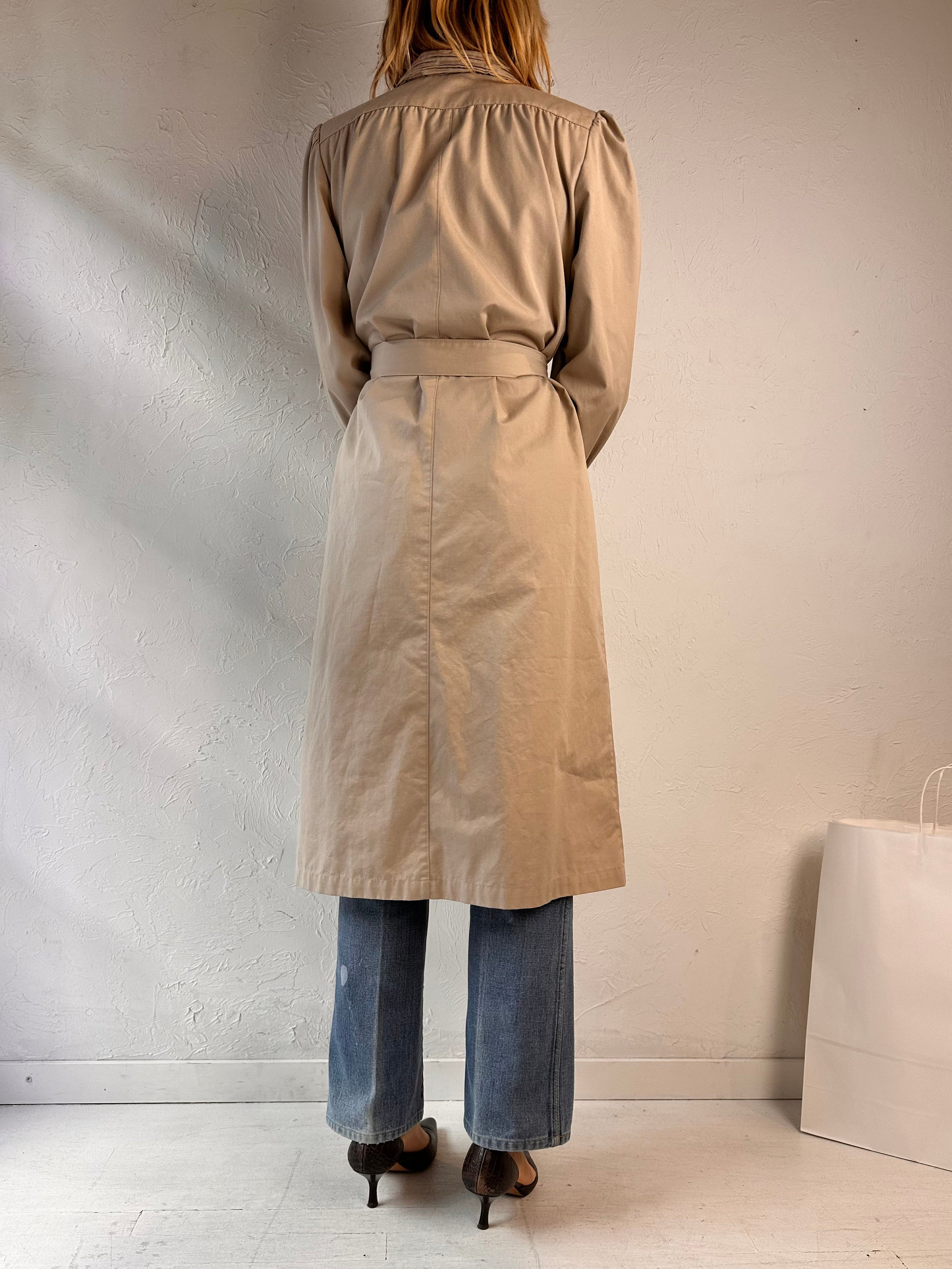 90s 'coat Works' Beige Trench Coat / Medium - Etsy