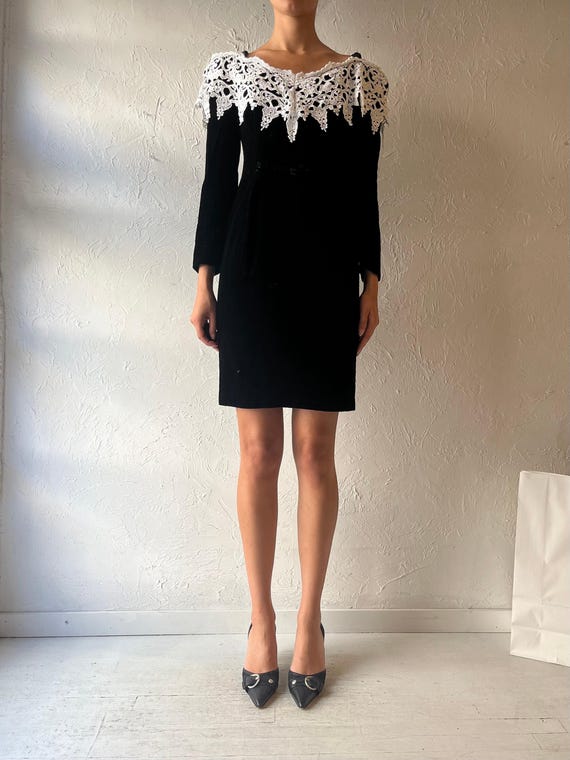 halloween costumes with blue dress Bonni Black and White Mini Dress by Priceless main image 1