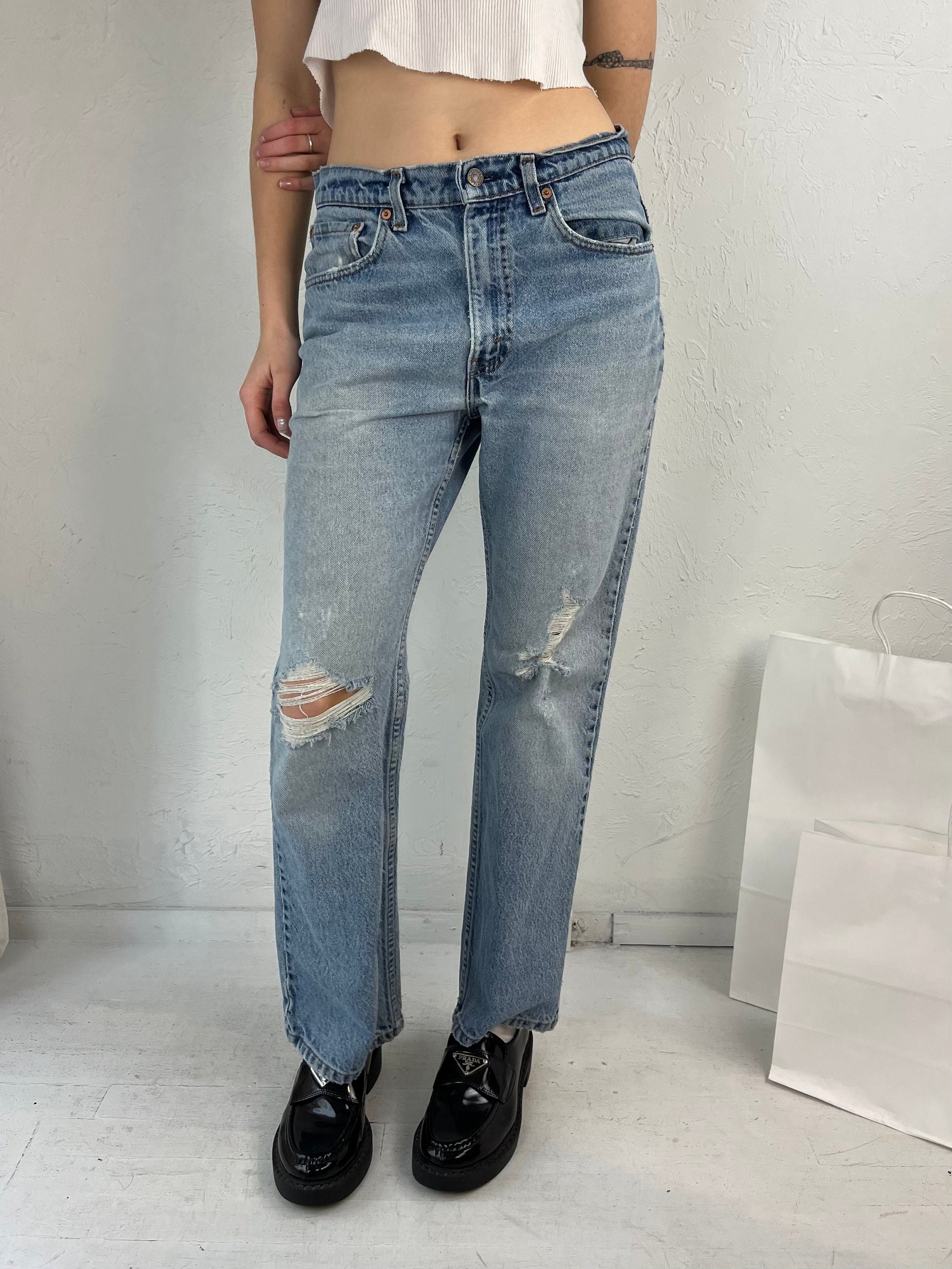 Buy 90s 'levis' 571 Thrashed Jeans / Made in USA / 30