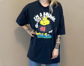 1989 Hunk Of Burnin Love T shirt  Vintage Black Tee  3XL