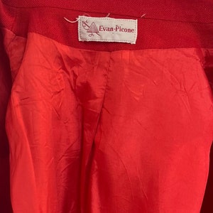 60s 70s 'Evan Picone' Red Blazer Jacket / Union Made / Small