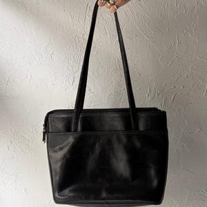 Vintage 'Brighton' Black Leather Bag