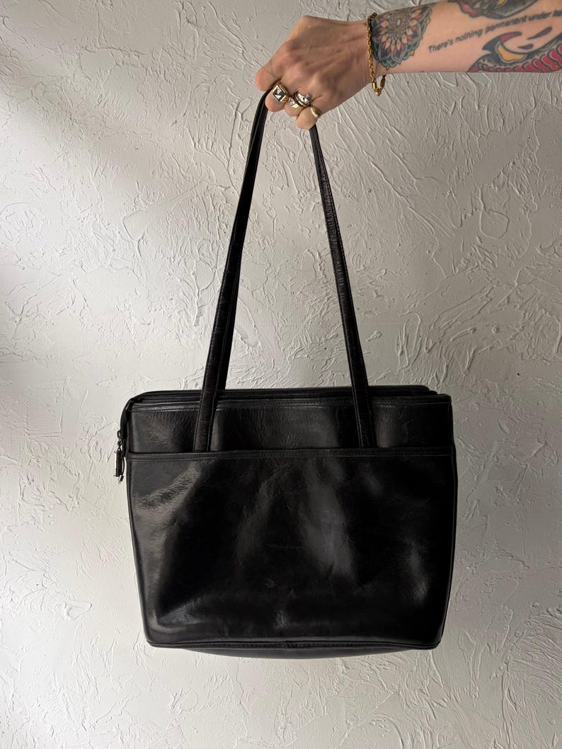 Vintage 'Brighton' Black Leather Bag