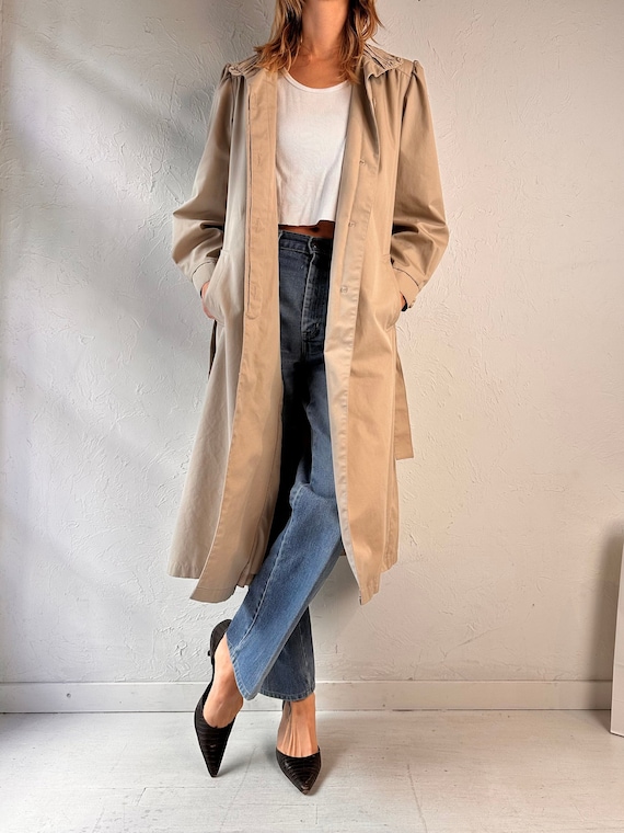 90s 'coat Works' Beige Trench Coat / Medium - Etsy