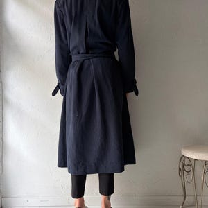Vintage 'Pendleton' Navy Blue Wool Trench Coat / Medium