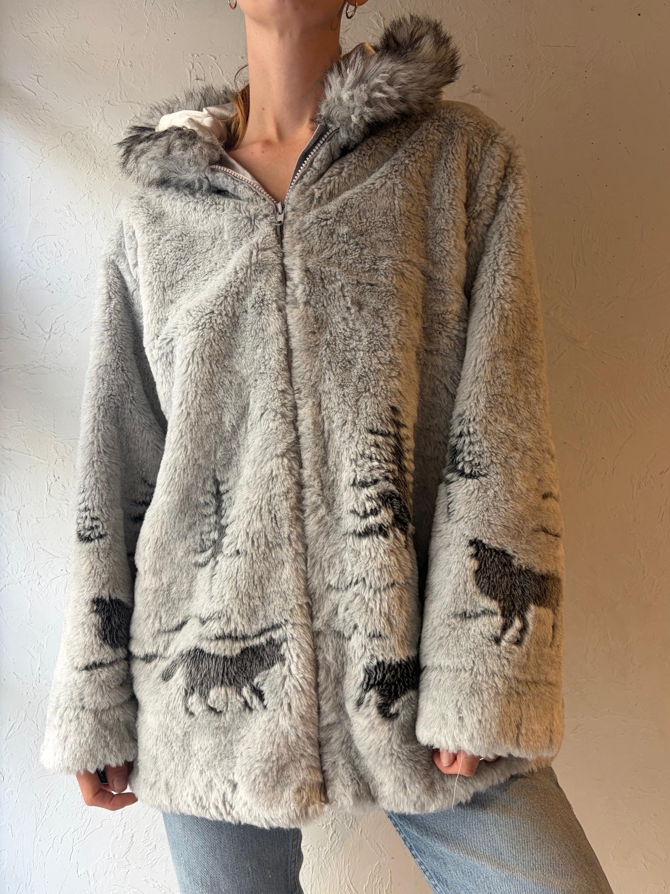 Faux Fur Jacket Y2k - Etsy