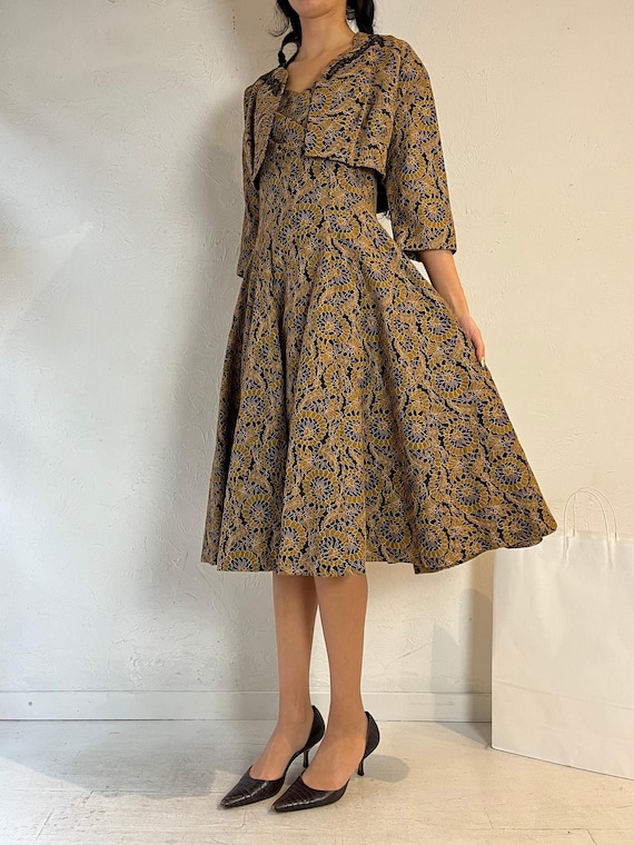 lace dress and jacket set Vintage Lace Matching Dress Jacket Set / Medium