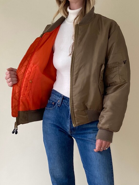 90s Pilots Jacket // Puffy Bomber // Medium