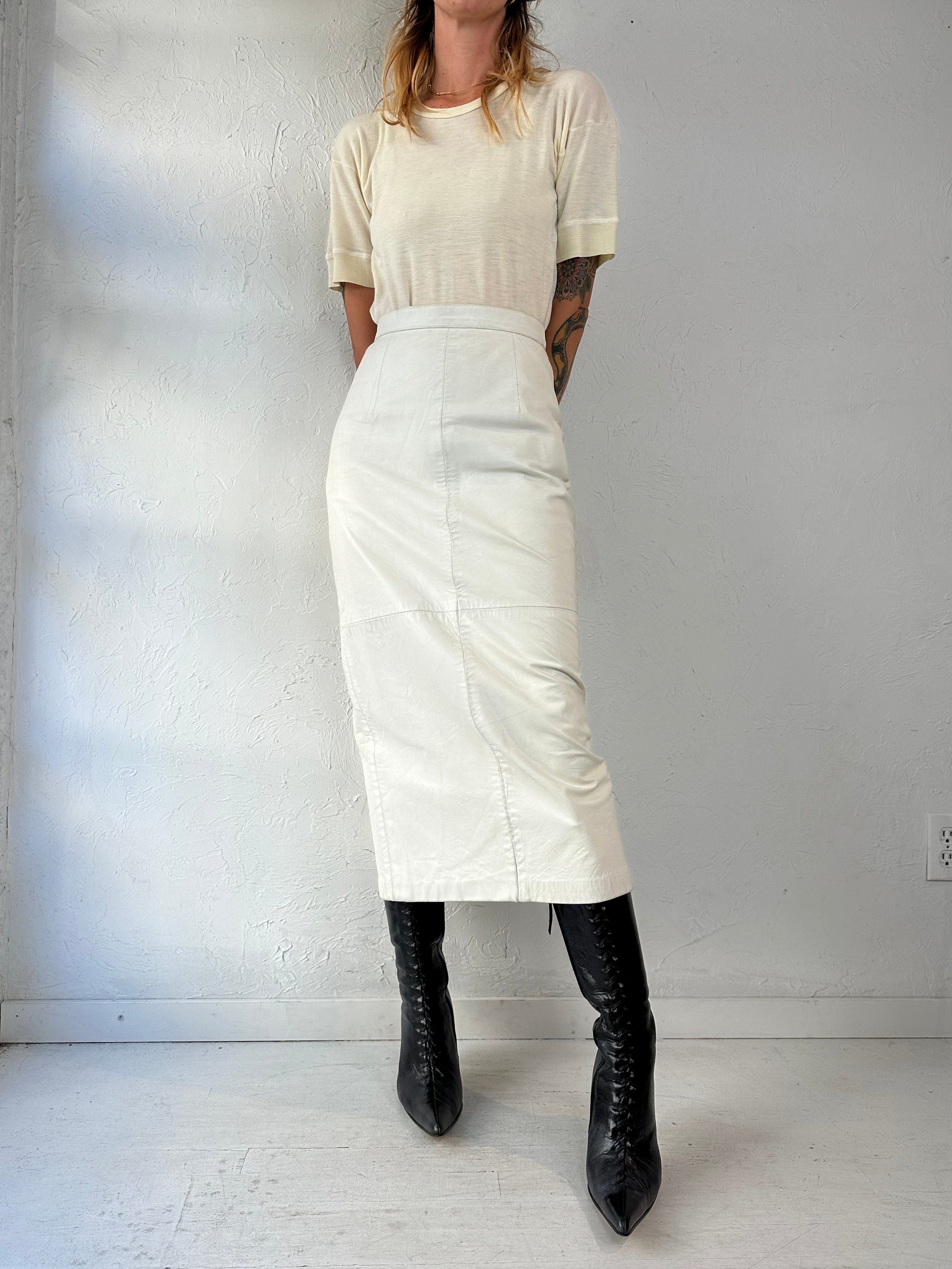 Danier leather pencil skirt top