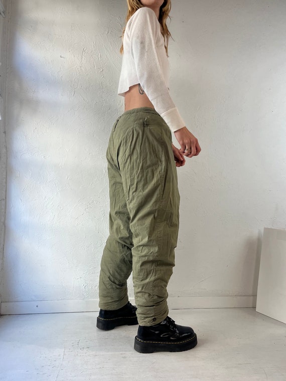 Vintage Army Green Quilted Pants / Medium - image 6