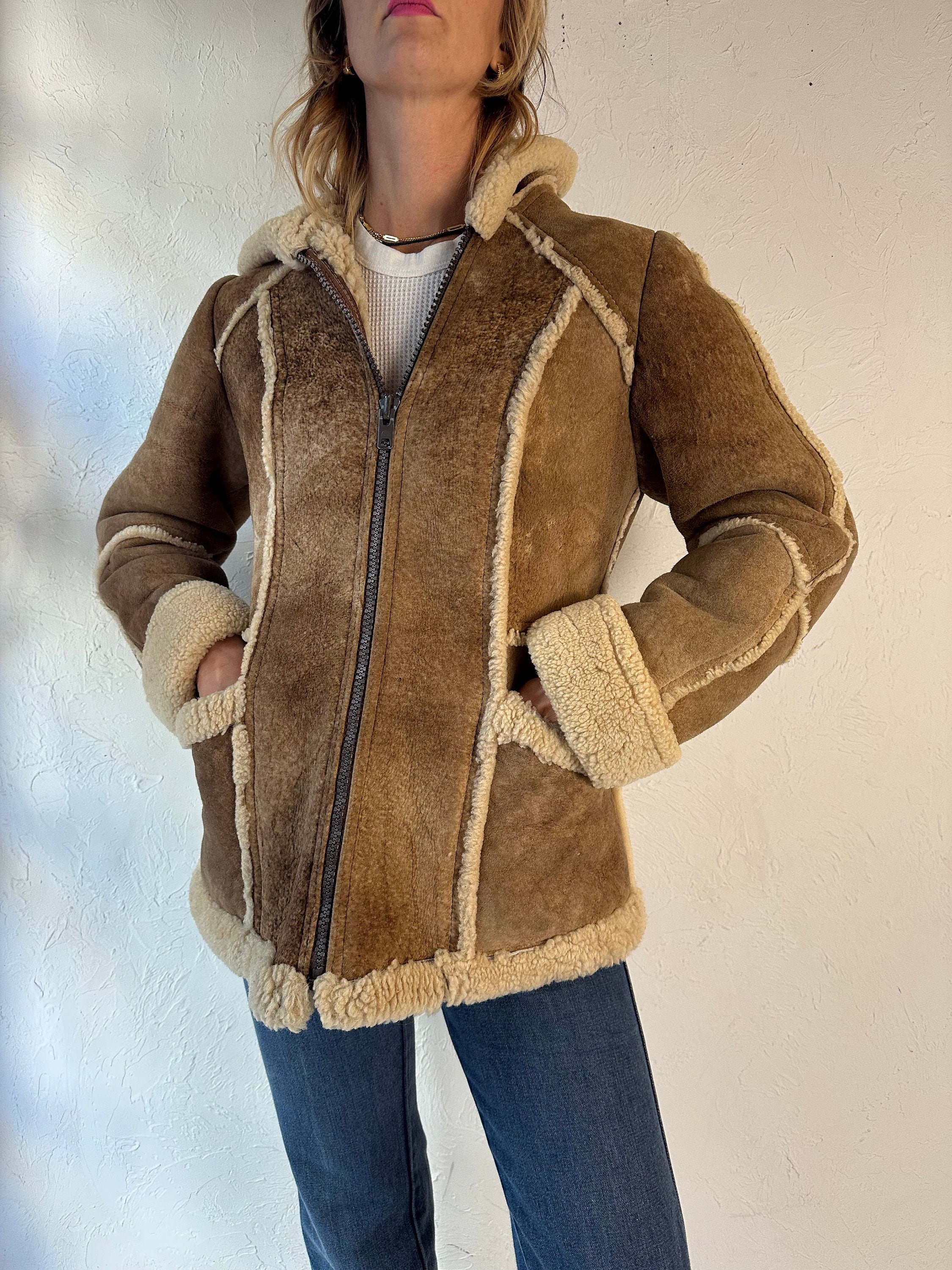 80s 'wilsons' Shearling Lined Hooded Jacket / Small - Etsy