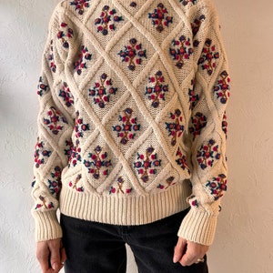 Y2k 'Partners' Cotton Ramie Knit Sweater / Medium