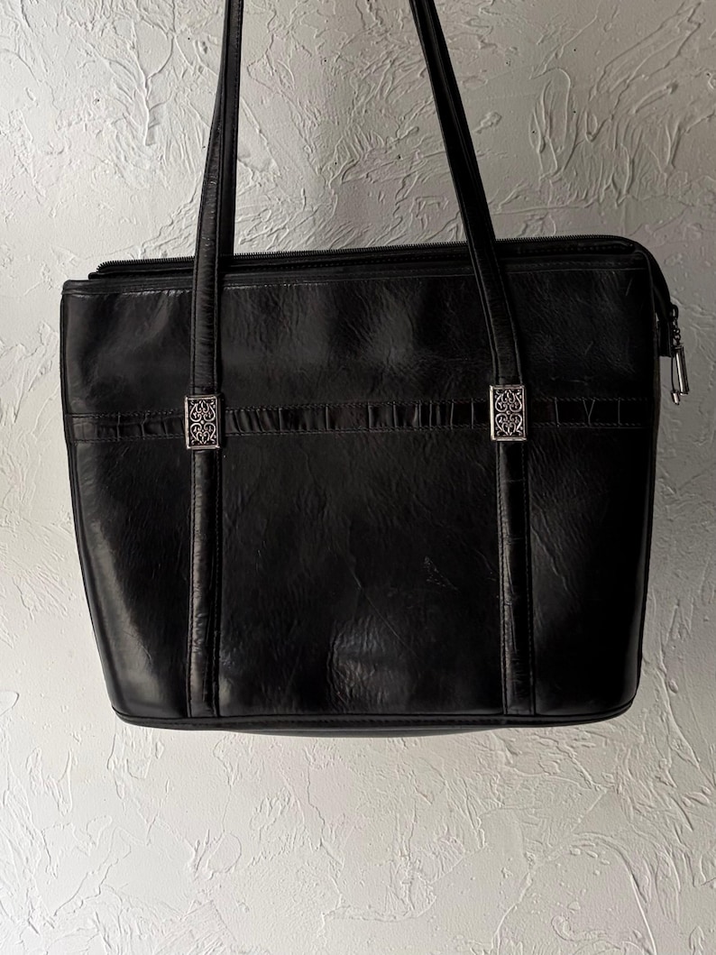 Vintage 'Brighton' Black Leather Bag