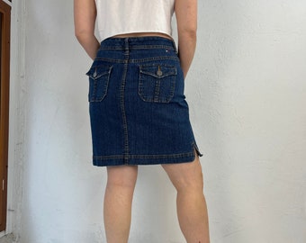 Y2K 'Tommy Hilfiger' Denim Midi Skirt / Large