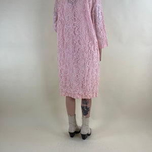 60s Pink Lace Two-Piece Dress and Coat Set / Small Medium image 2