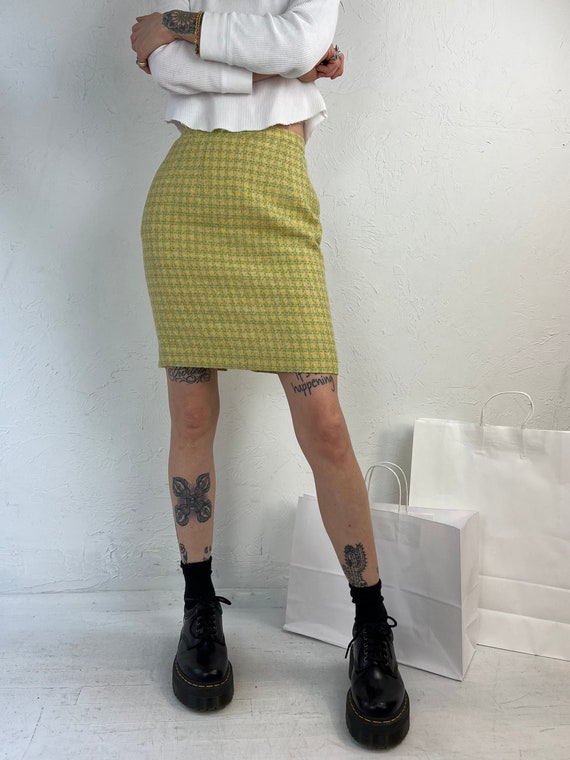 80s 90s 'Michel Rene' Pastel Tweed Mini Skirt / S… - image 4