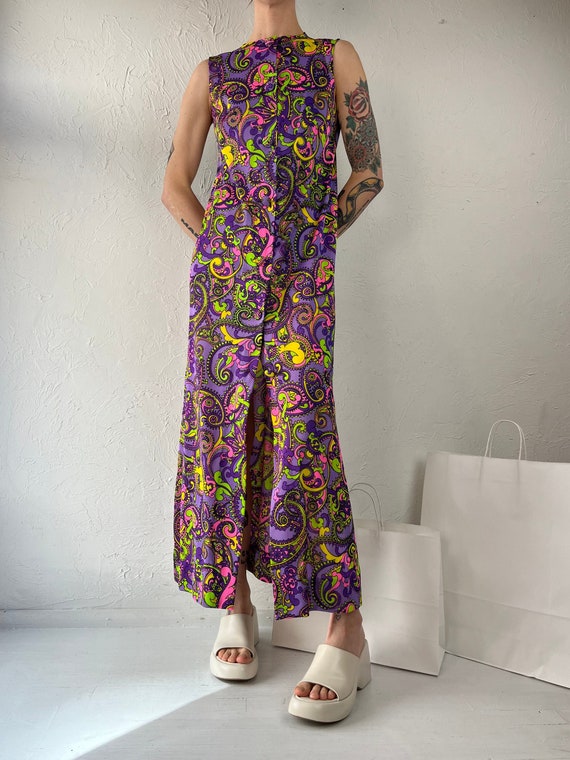 strapless open back dress Printed Linen Maxi Dress main image 0