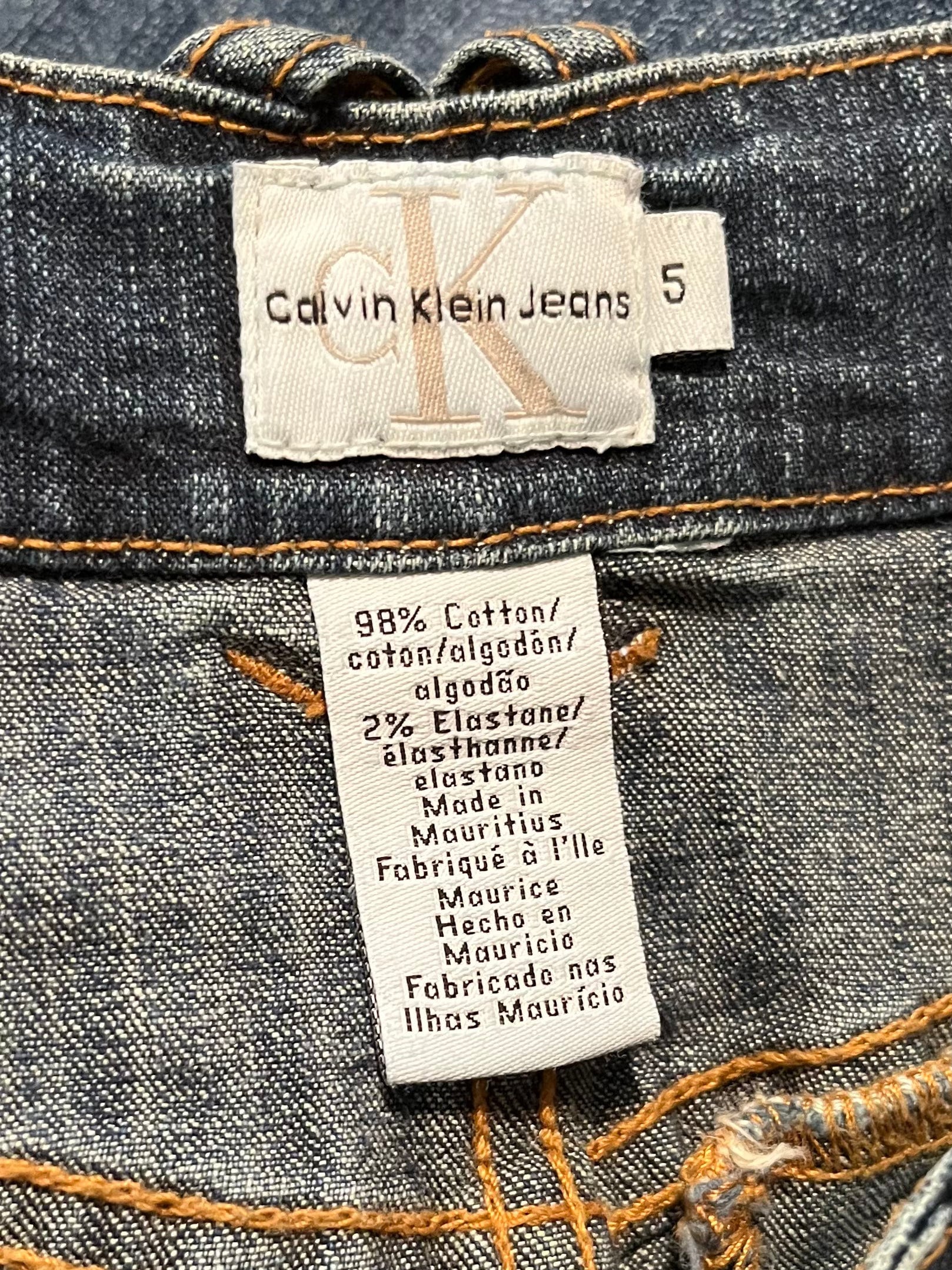 Y2K 'calvin Klein' Micro Mini Denim Skirt / 5 