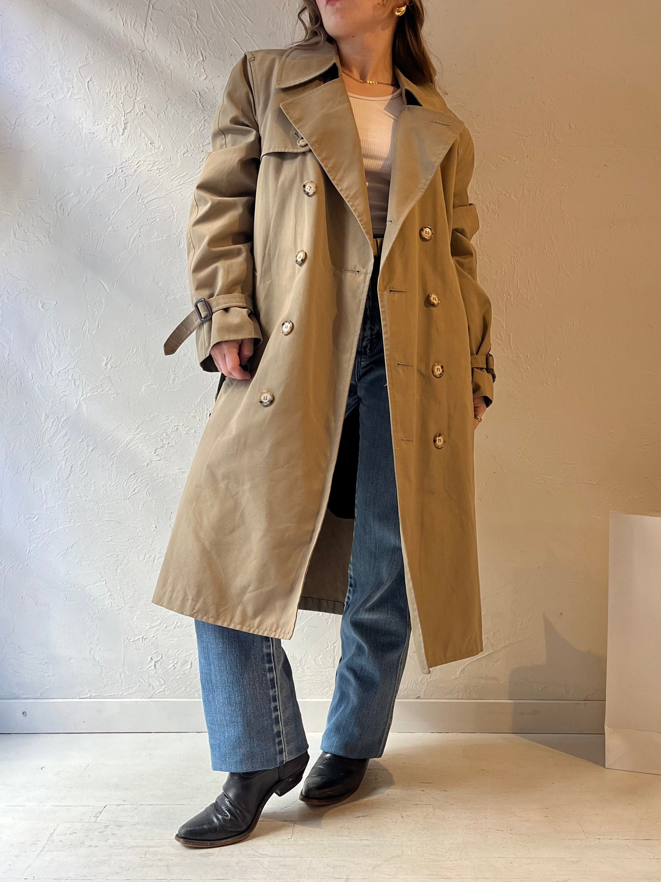 Vintage glossy long trench coat（ライナー付） Vintage 1974 Woman's Lined Korean Made Trench Coat - Etsy