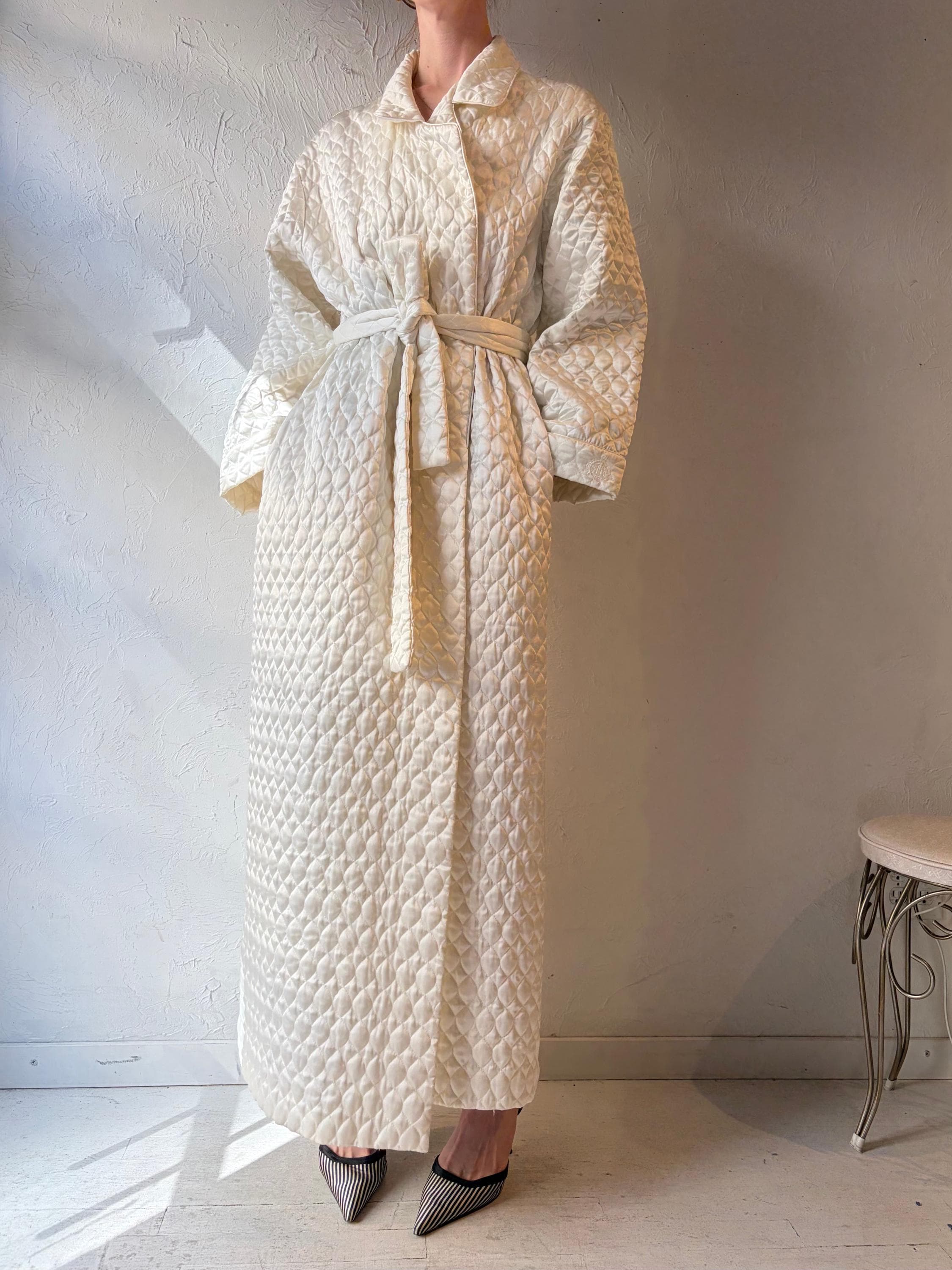 ladies traditional quilted dressing gown Women's Quilted Silk Robe Dressing Gown
