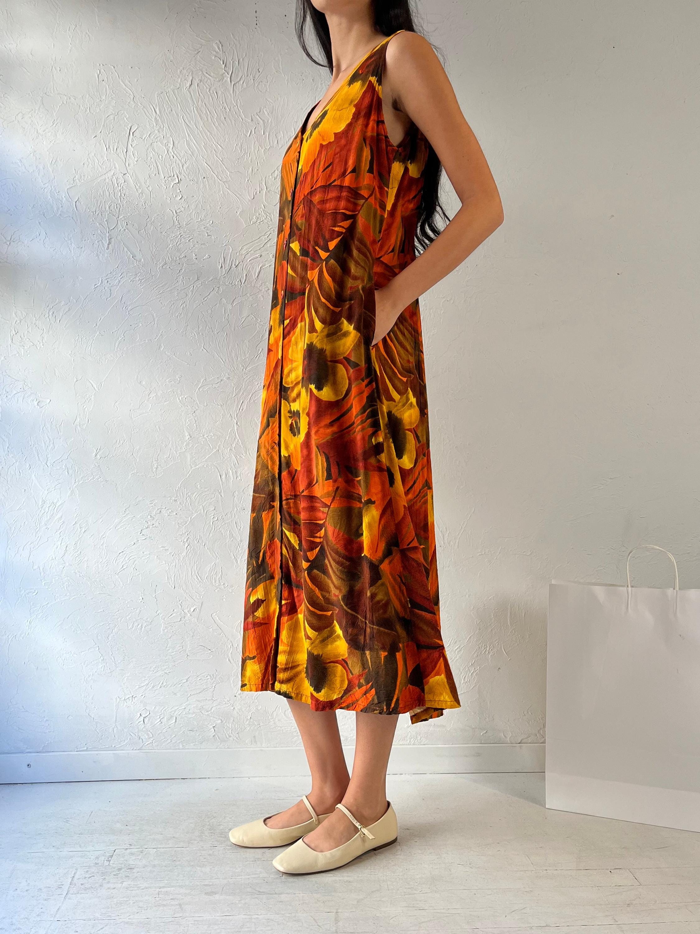 jams world maxi dress Jams world vintage Floral Sleeveless Maxi Dress Size L Magical print