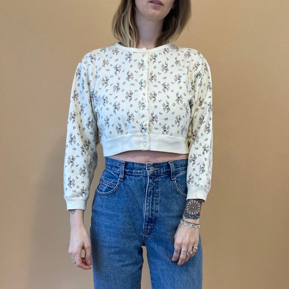 90s Gap Cotton Crop Henley // Small