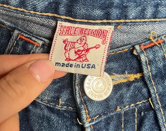 激レア美品　TRUE RELIGION Y2K USA Archive 36 Y2K 'true Religion' Low Rise Jeans / Small - Etsy