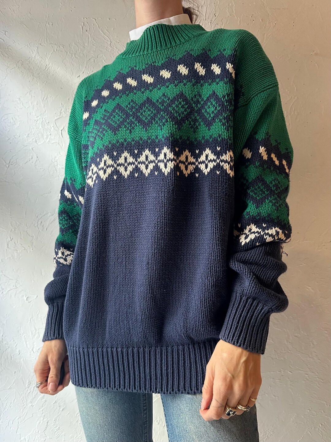 トップス 90s old gap cotton sweater 90s 'gap' Cotton Crew Neck Sweater / Medium - Etsy